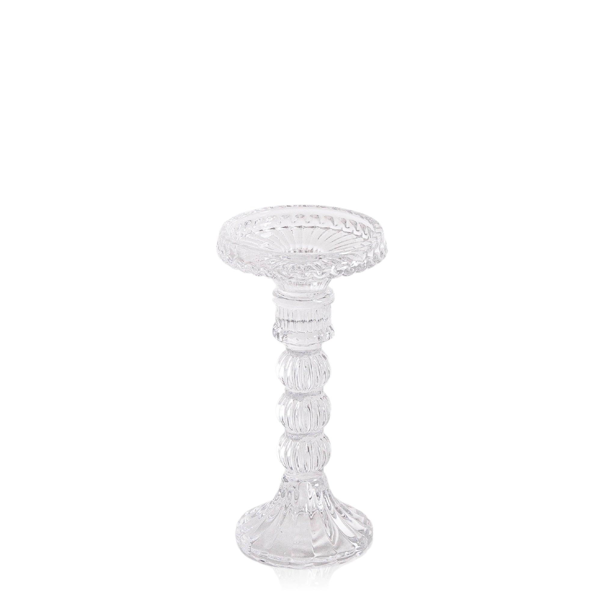 Vintage Glass Candlestick Set of 3